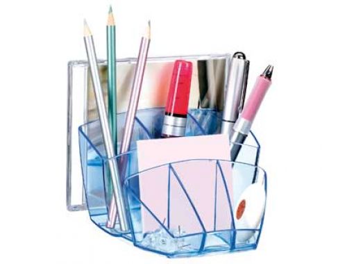 Organizador de secretaria cep confor ice blue plastico transparente celeste , Cep , 57176 , 3462155807403
